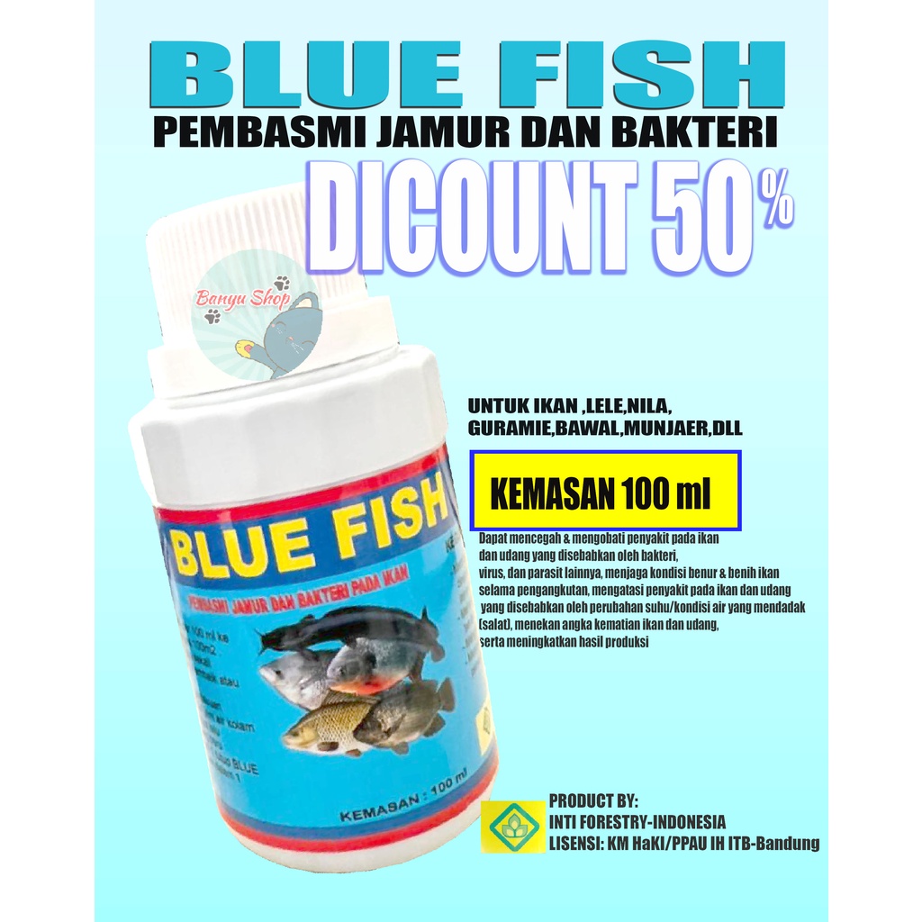 BLUE FISH Pembasmi Virus/Jamur/Bakteri untuk Ikan dan Udang