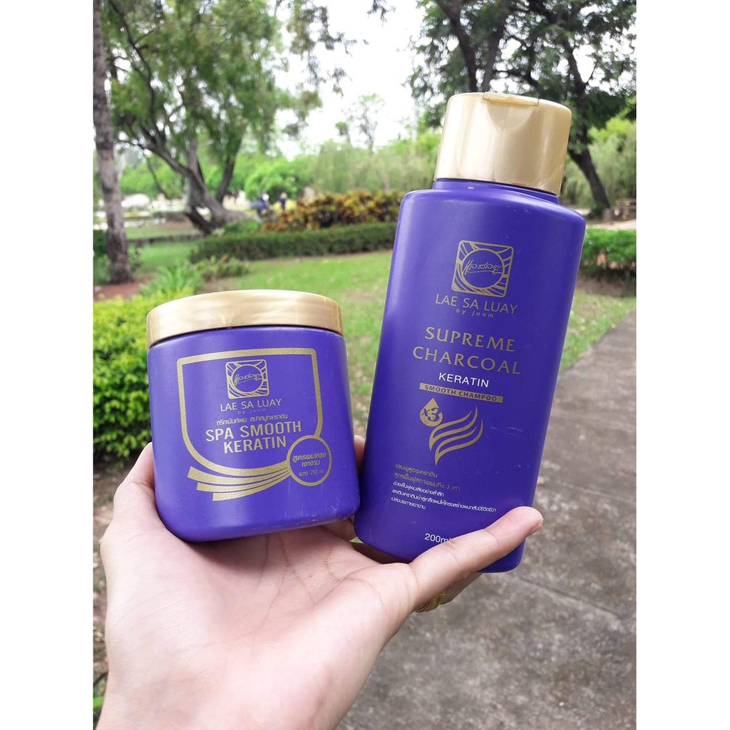 Paket 2in1 Lae Sa Luay Shampoo + Spa Smooth Keratin Original BPOM Import Thailand by JOOM