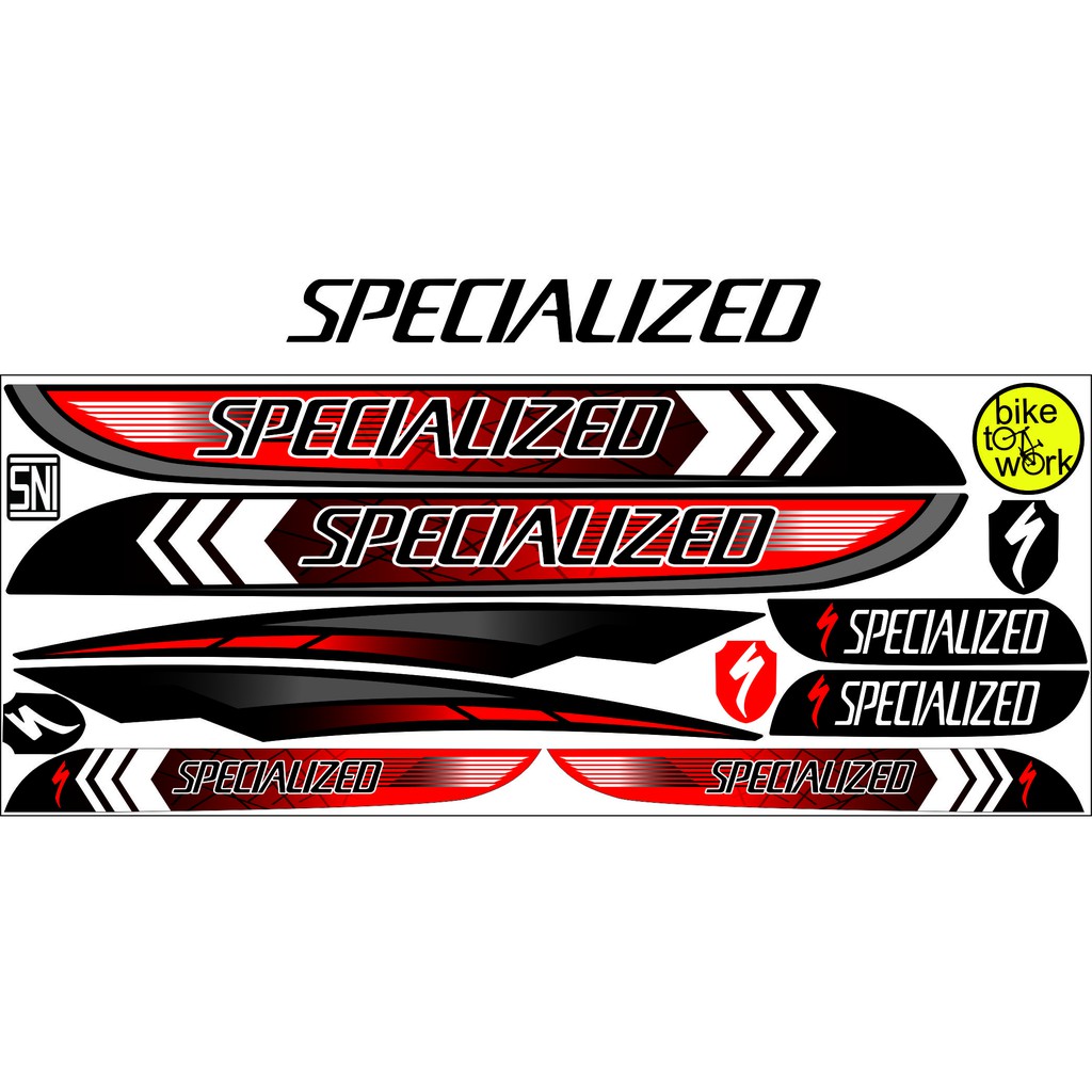 STIKER CUSTOM SEPEDA BIKE VARIASI BUAT BIKE SPECIALIZED