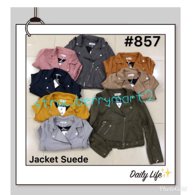 Jaket Suede Zara Belt