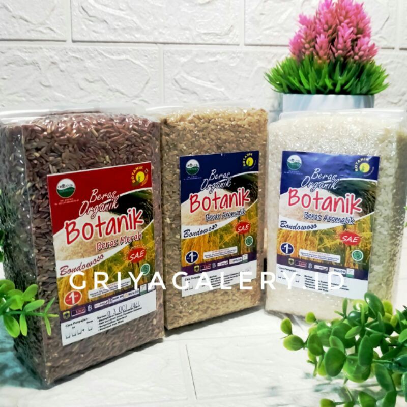 

Beras Organik Botanik Beras Aromatik Putih 1kg 1 kg 1000gr Organic rice beras merah hitam coklat HF