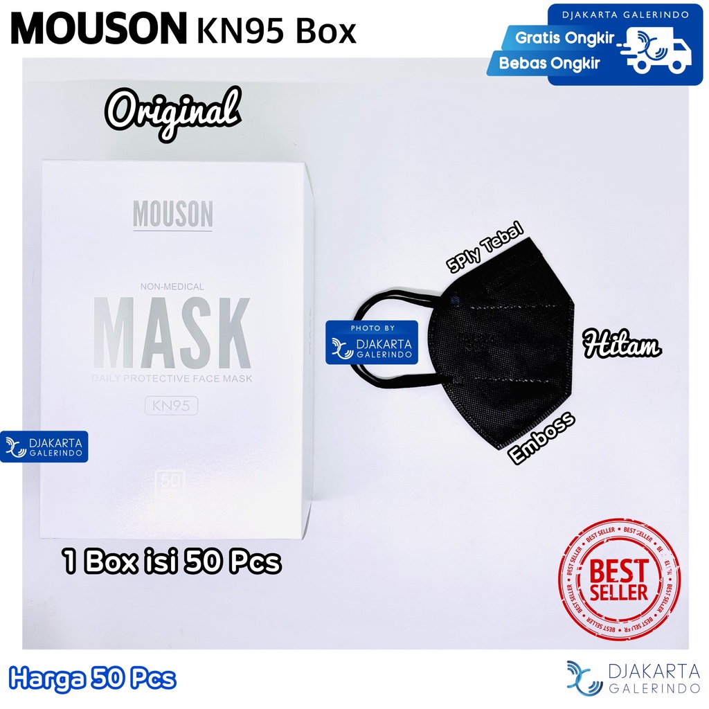 Masker KN95 Mouson Emboss Box isi 50Pcs