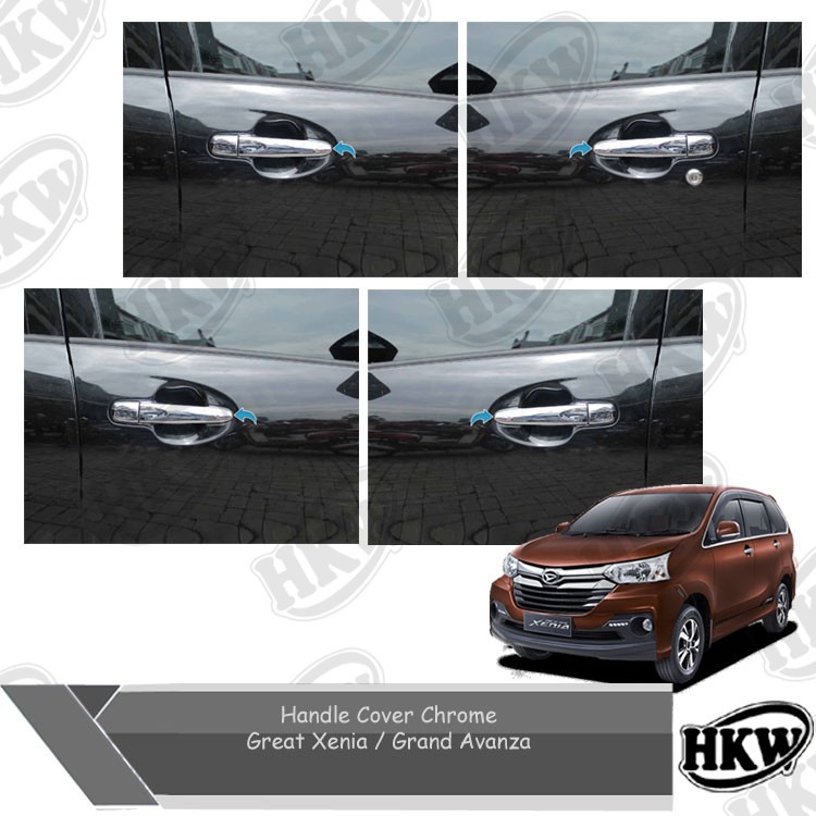 Cover Pegangan Pintu Handle Cover Chrome Mobil Great Xenia