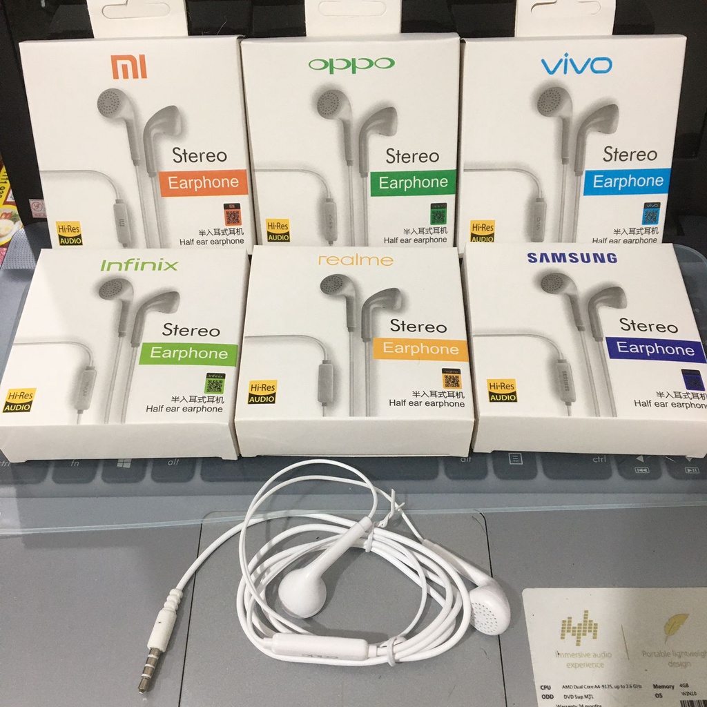 Headset earphone handsfree brand R15 / Hm133 / MH133  super Extra bass / headset brand Infinix / realme hi-res