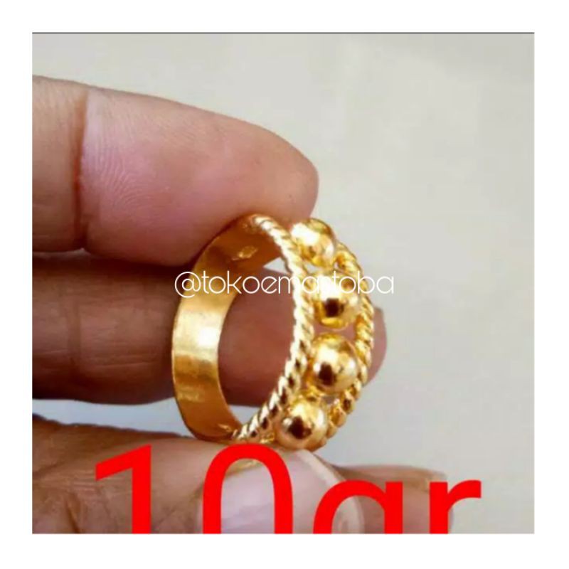 Cincin emas london model setengah bola kadar 99.9% 10gram