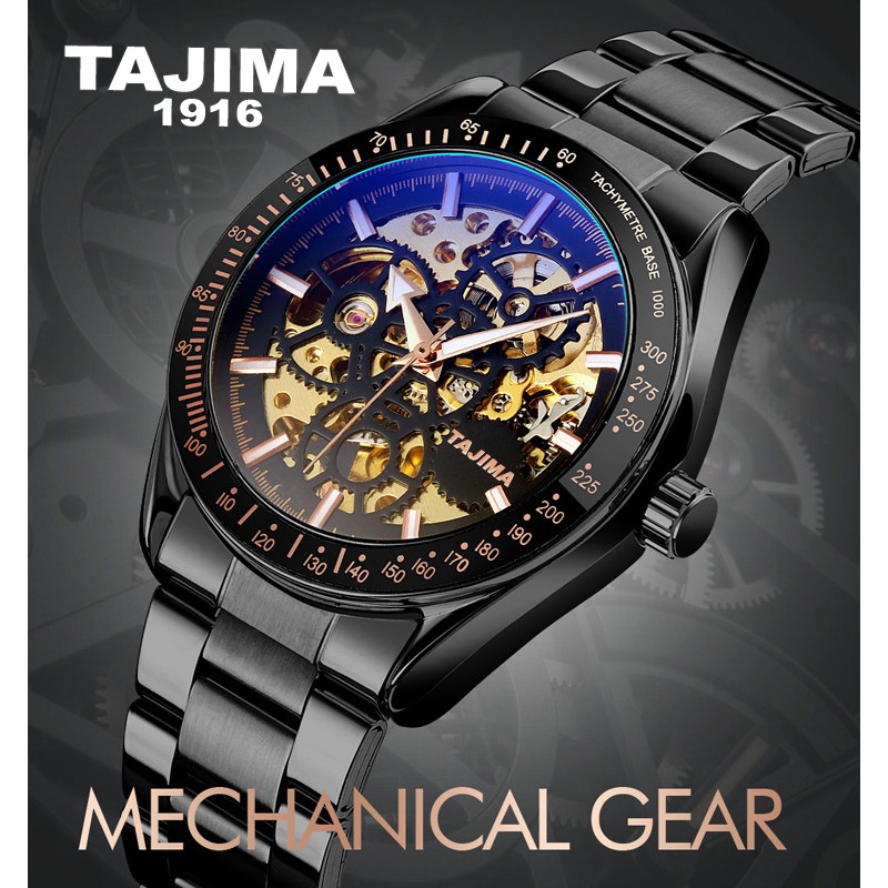 TAJIMA Jam Tangan Automatic 1916 Tahan Air 50 Meter Garansi 1 Tahun