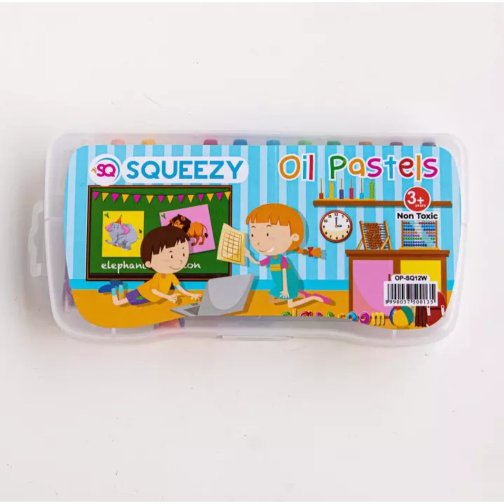 

Krayon | Crayon | Oil Pastel Kelir Squeezy 12 Warna