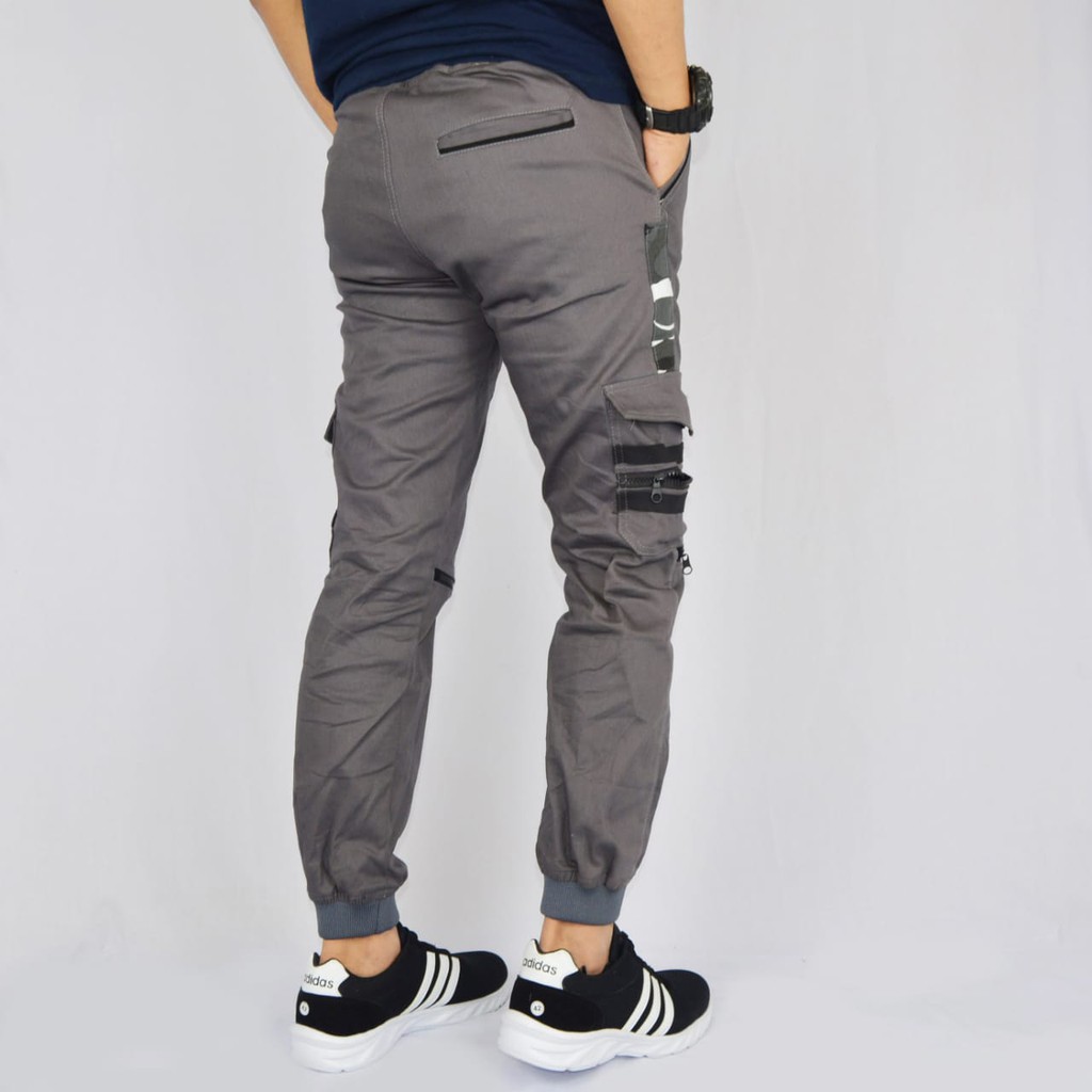 Celana Jogger Cors, Jogger Cargo Zipper