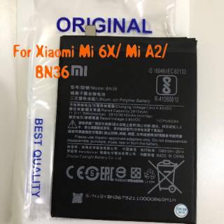 (TWS) Baterai Batre Battery Original Xiaomi Redmi Mi 6X