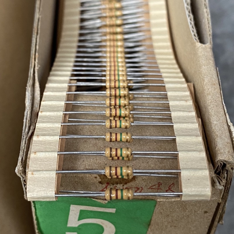 resistor 1M1 1/2watt coklat original japan bodi kecil