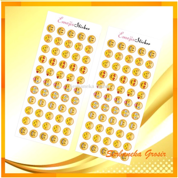 

1 Pak Stiker Emoji 12 Lembar Stiker Emoji Sticker Emoticon Stiker Smiley