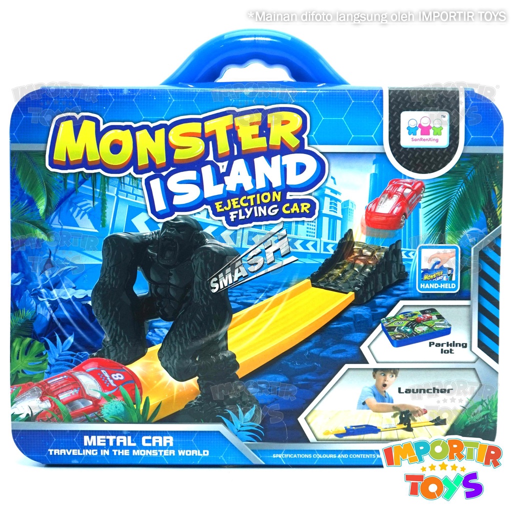 Track Racing Lintasan Mobil Diecast dengan Pelontar dan Mobil Car Toys