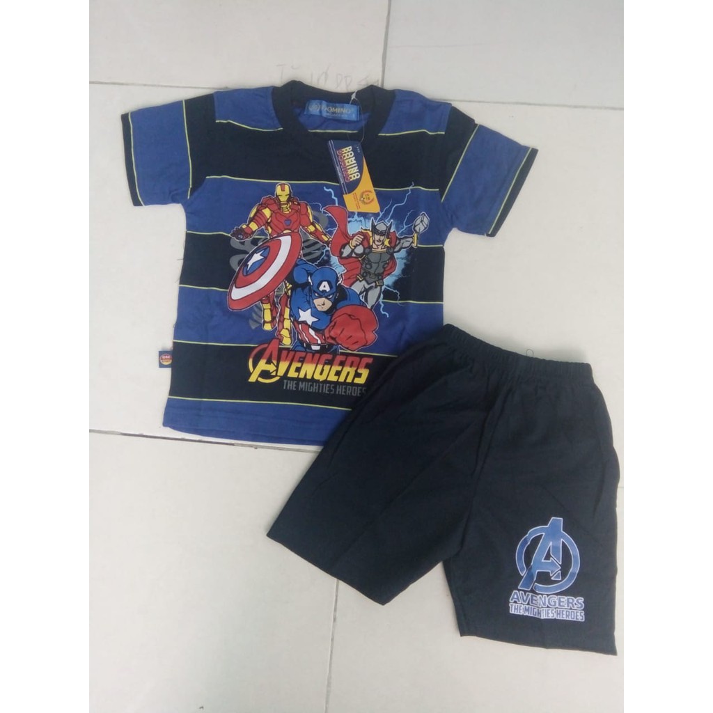 Setelan Kaos Oblong Anak 2 - 3 - 4 Tahun  | Merk Domino