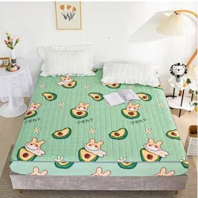 SPREI WATERPROOF ANTI AIR SEPREI MOTIF UKURAN 180X200 DAN 160X200CM-MOTIF AVOCADO