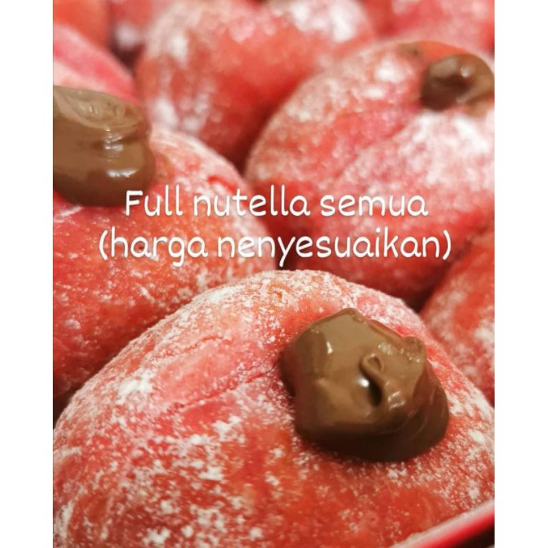 

Red bomboloni Nutella