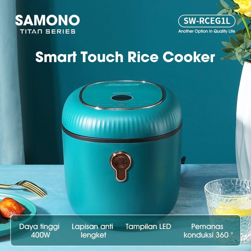 Samono Rice Cooker Mini Magic Com Alat Penghangat Penanak Nasi Serbaguna 1L 2L Ukuran Kecil Anti Len