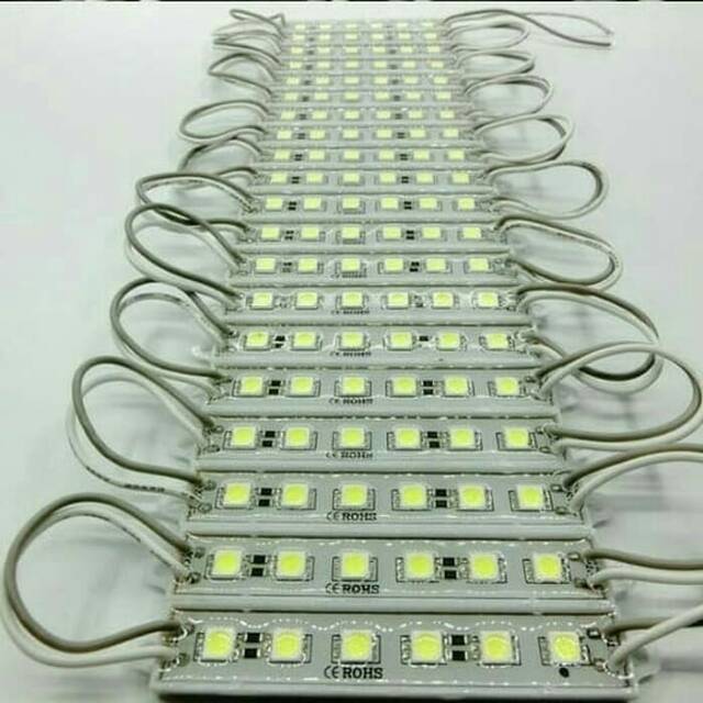 Lampu LED Modul smd 5050 waterproof tahan air 6 LED 6 Mata 12 volt