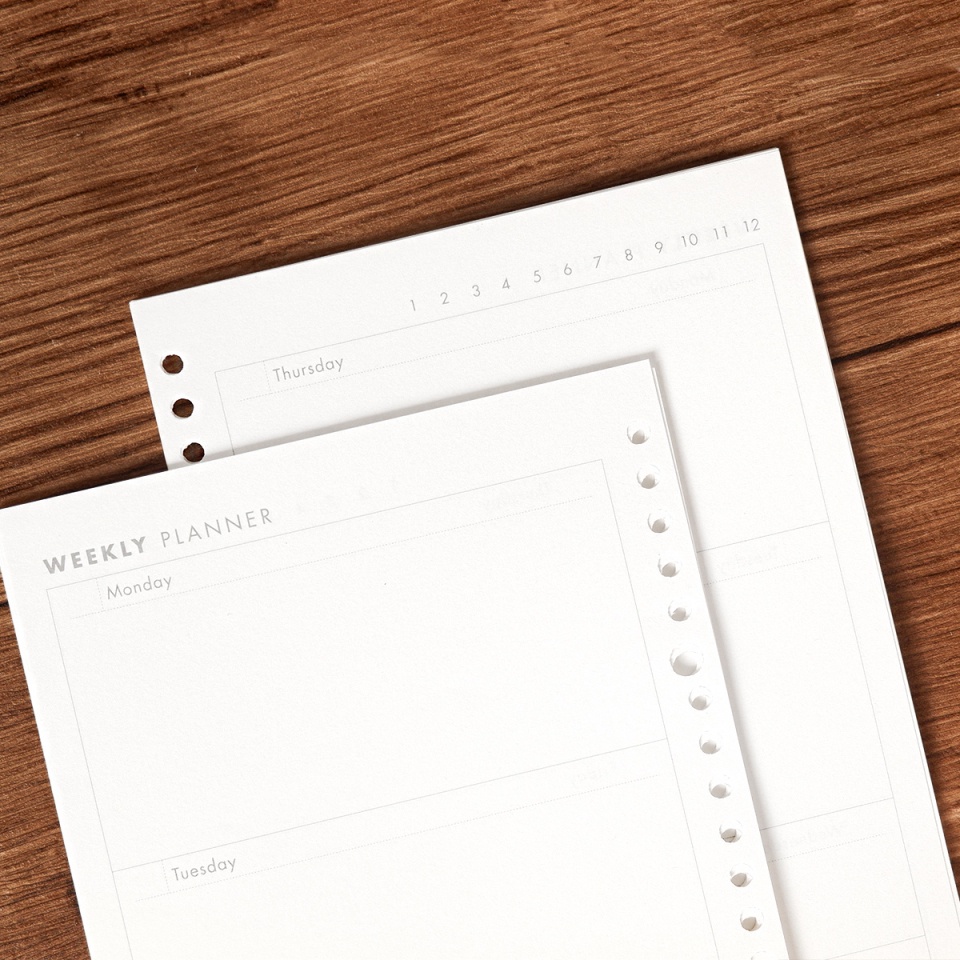 

HJK Panmomo Monthly And Weekly Planner Loose Leaf B5 / Kertas Binder Planner Jadwal Agenda Bulanan