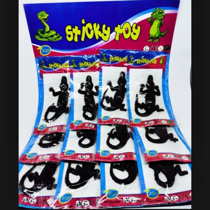 MAINAN ANAK STICKY JELLY BUAYA/PRANK BUAYA MAINAN isi 12 pcs/Lembar