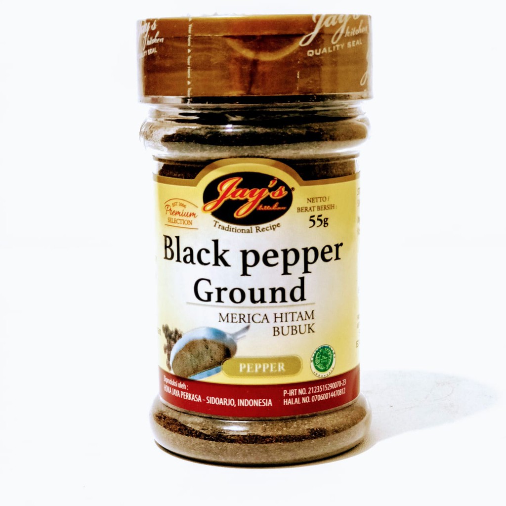 Jays Black Pepper Ground  Merica Hitam  Bubuk 55 gr 