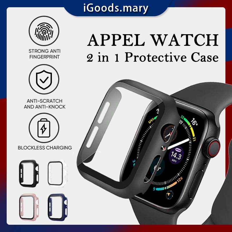 APPLE WATCH Integrated Case with Tempered Glass iWatch 2 in 1 Screen Protector Front Cover