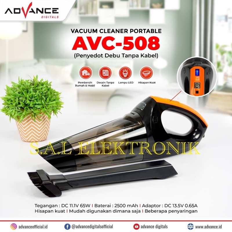 Vacum Cleaner Penyedot Debu Portable Mobil Advance AVC 301 / AVC 508