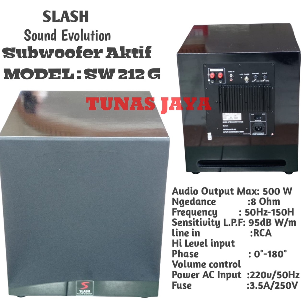 SPEAKER SUBWOOFER AKTIF 12 INCH SLASH SW212G SUBWOOFER SLASH SW212 G