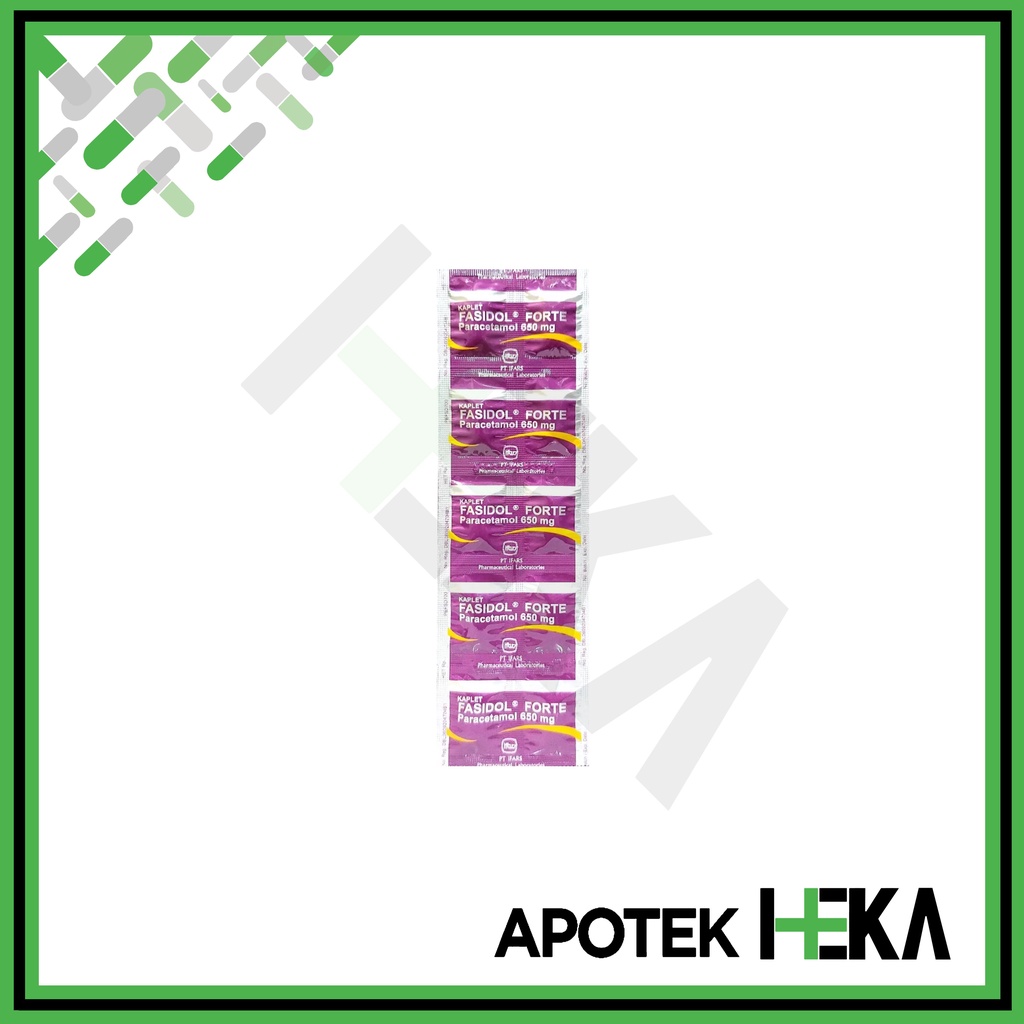 Fasidol Forte Paracetamol 650 mg Strip isi 10 Tablet - Obat Demam  (SEMARANG)