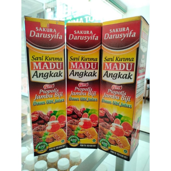 

Sari Kurma Madu Angkak Plus Propolis Jambu Biji Daun Ubi Jalar