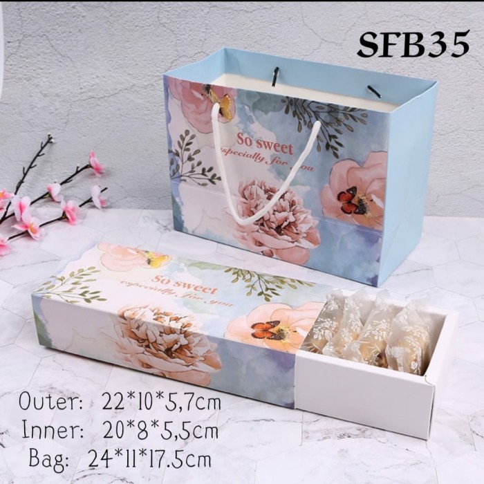 

BISA BAYAR DITEMPAT Kotak Kue + Paperbag SFB35 Packaging Box Kue