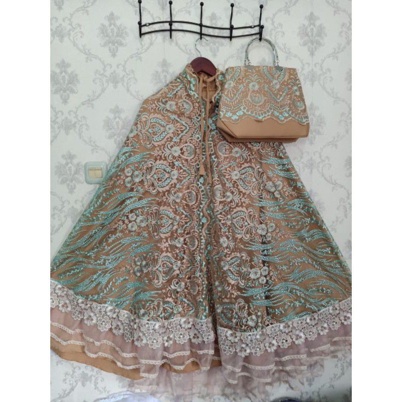 Mukena Brokat Bordir Mukena Brokat Terbaru Mukena Brukat Dewasa 2021 mewah COD