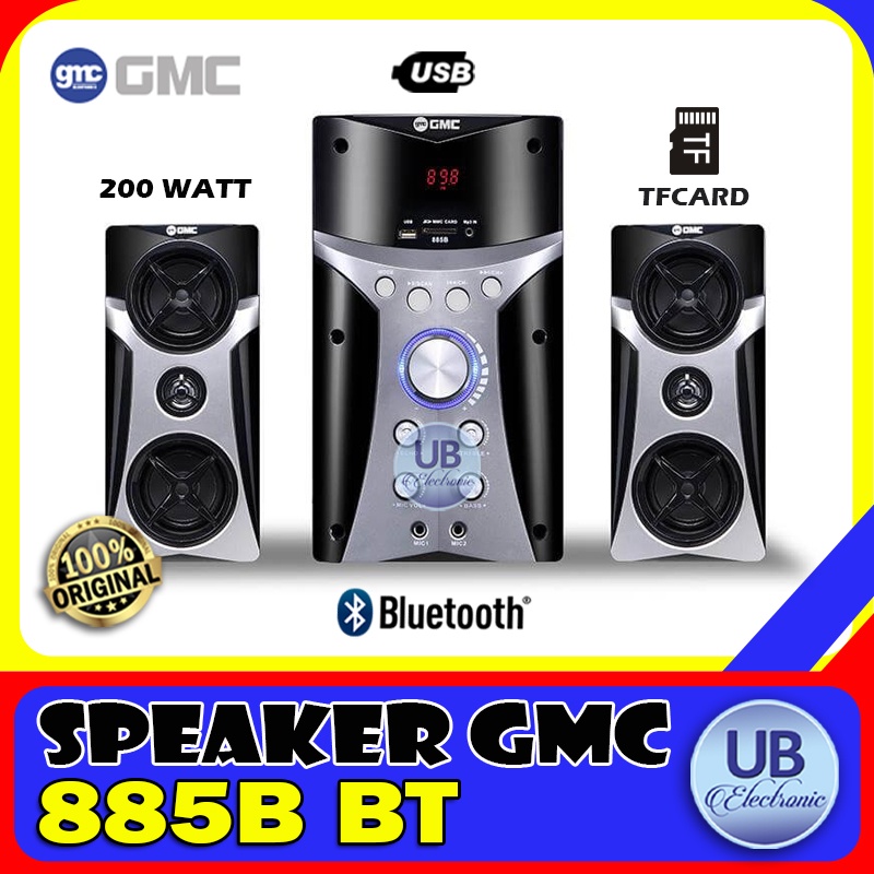 SPEAKER BLUETOOTH GMC 885B EXTRA BASS KARAOKE DILENGKAPI 2 LOBANG MIC