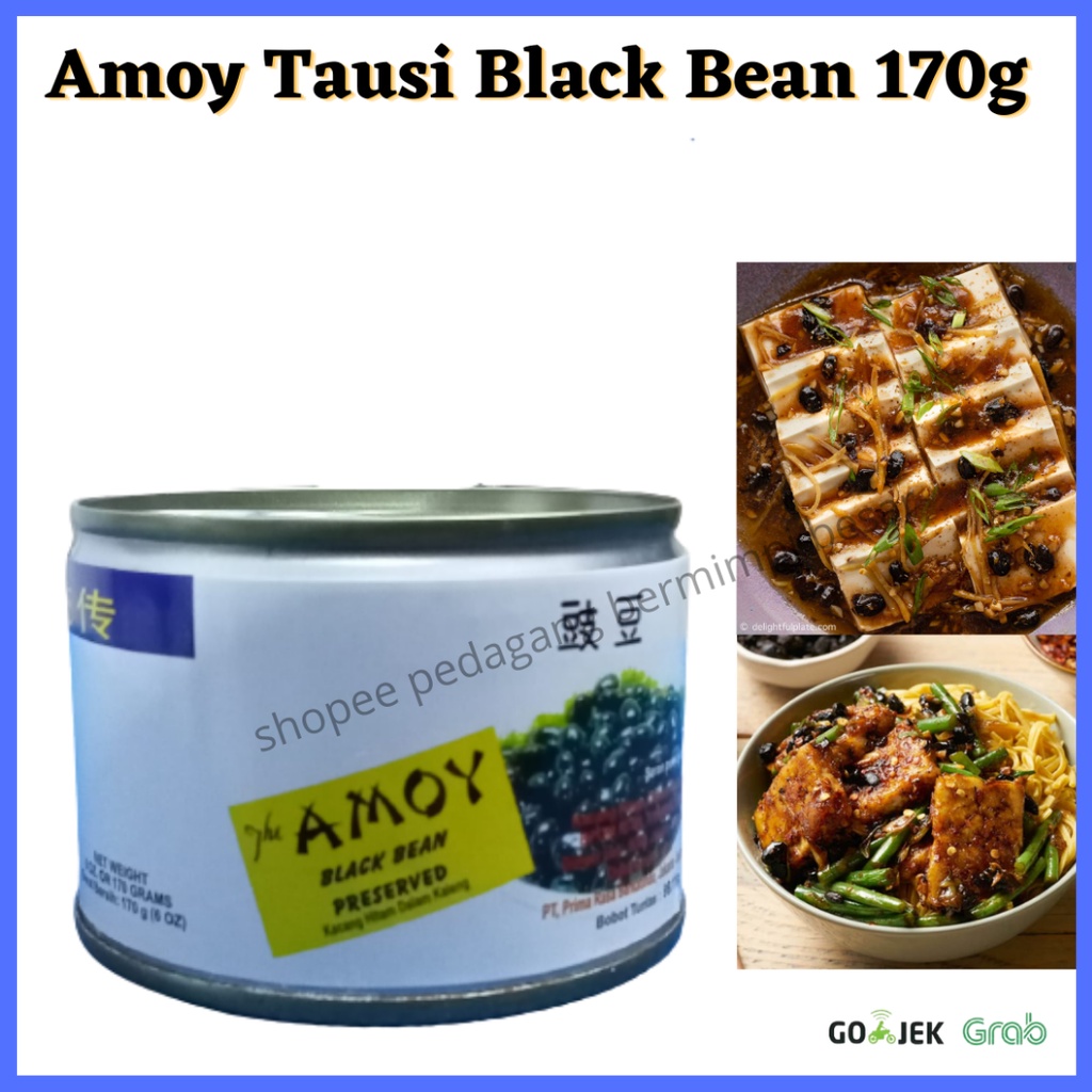 TTS Amoy Tausi Black Bean 170g/ Amoy Tausi Salted Black Beans 170gr / Kacang Hitam Kaleng / Kacang Hitam Dalam Larutan Garam