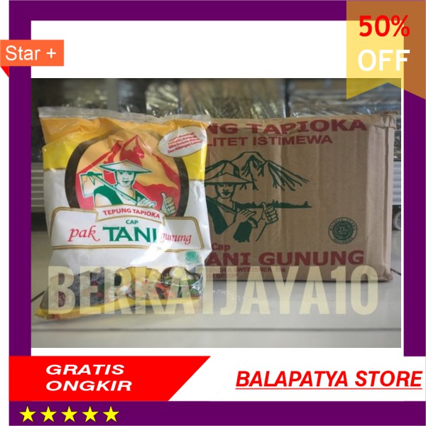 

LIMITED EDITION!!! Murah TEPUNG TAPIOKA Cap Pak Tani Gunung 500 Gram HALAL Sagu