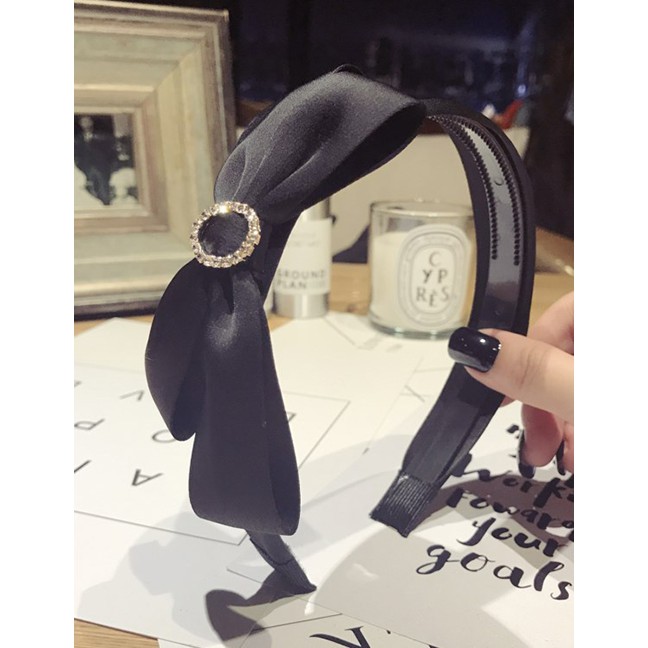 LRC Bando Elegant Bowknot Decorated Pure Color Hair Hoop F21507