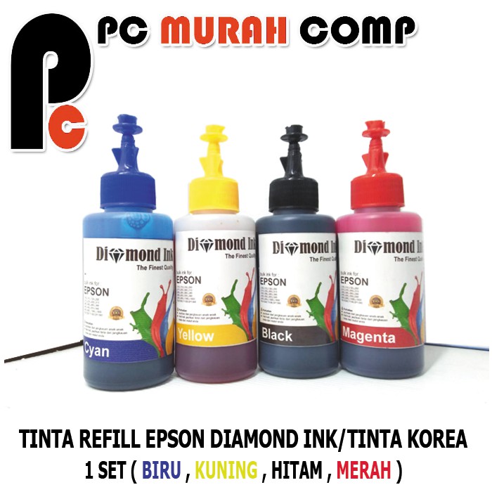 Tinta Refill Printer Epson Diamond ink 100mL ( 1 Set ) Tinta korea