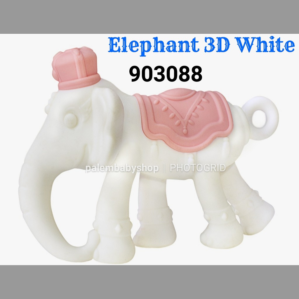 Ange 3D &amp; Bracelet Teether Elephant &amp; Giraffe 3m+ /gigitan bayi lembut