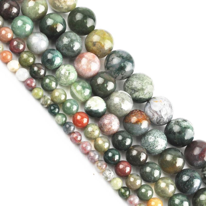 1Strand DIY Natural Gemstone Space Loose Beads for Making Jewelry Material Wholesale