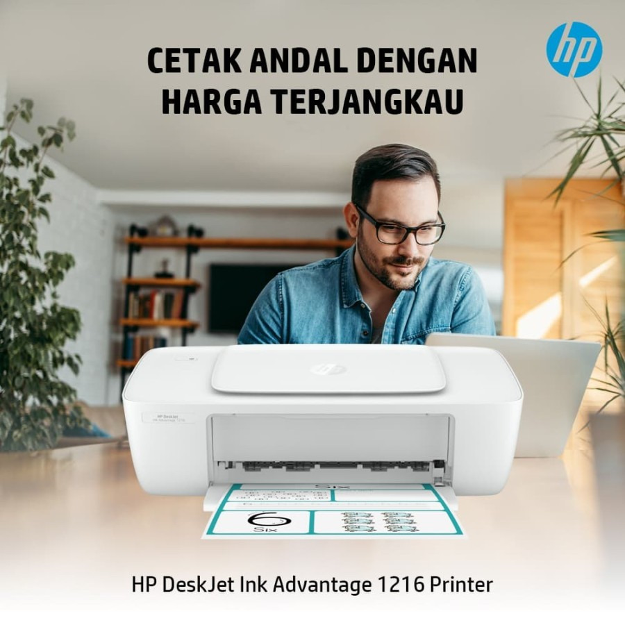 Printer HP 1216 DeskJet Ink Advantage Print Only Garansi Resmi
