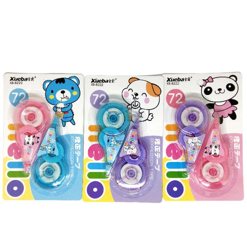Tip ex Kertas Roll JUMBO BERUANG PANDA ANJING LUCU 72 Meter Correction Tape Murah XUEBA