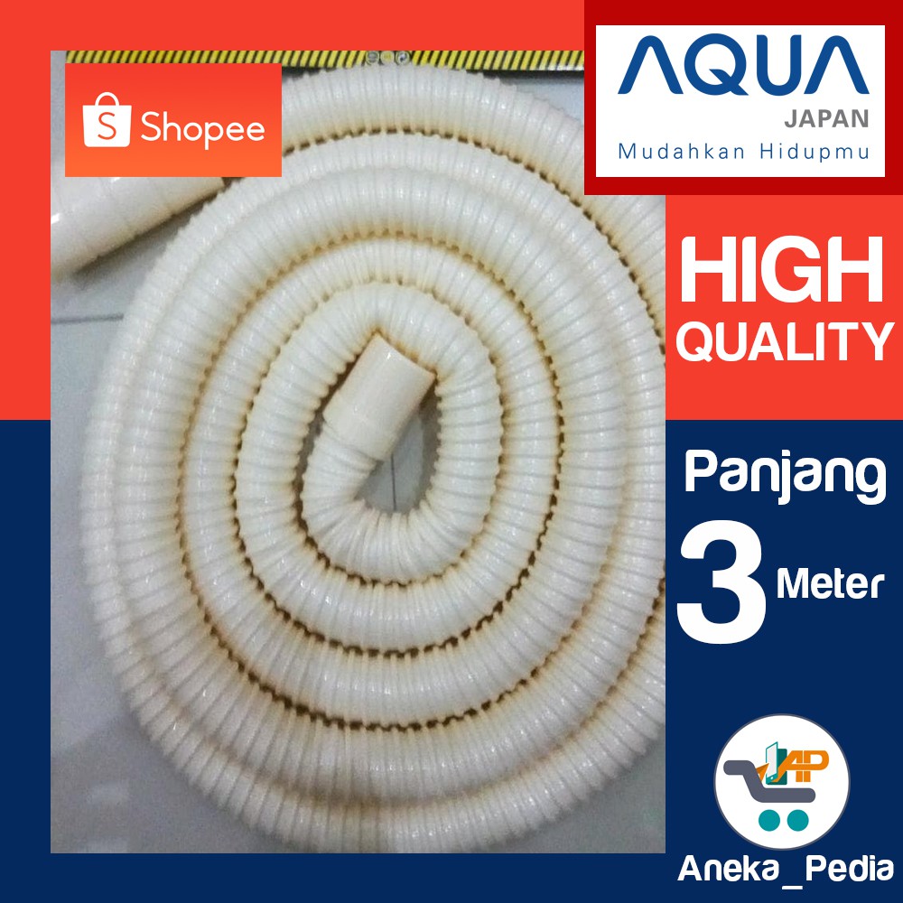 3 Meter Selang Drainhose Pembuangan Mesin Cuci  Otomatis 1 Tabung AQUA JAPAN
