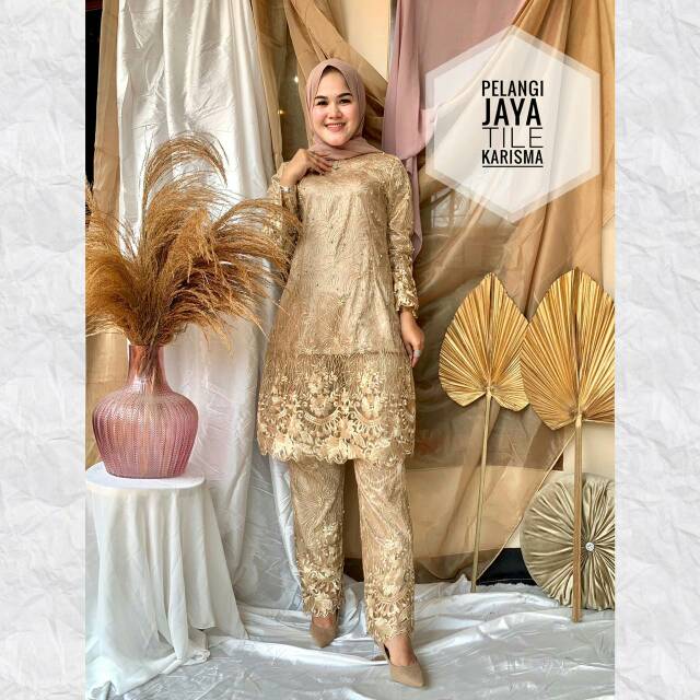 New kebaya set celana tile Kharisma original Pelangi Jaya