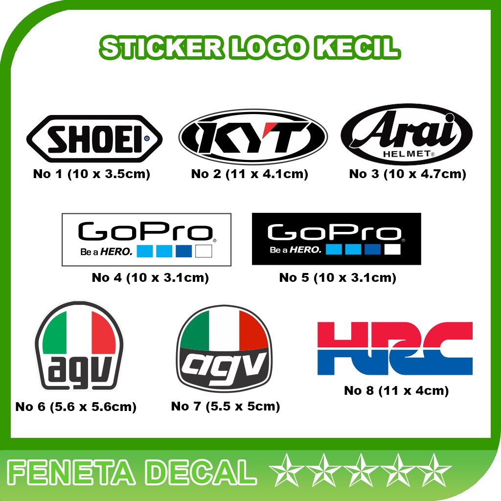 Sticker stiker  Helm  untuk Repair Repaint custom KYT ARAI 