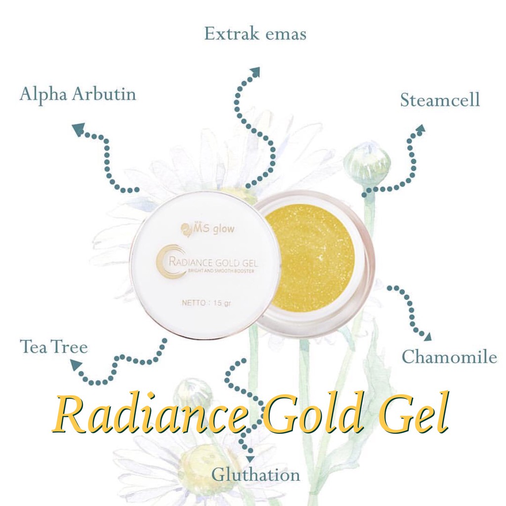 MS Glow Radiance Gold Gel - Base Make up & Cream - Cantikskincare - SkiN Care Original