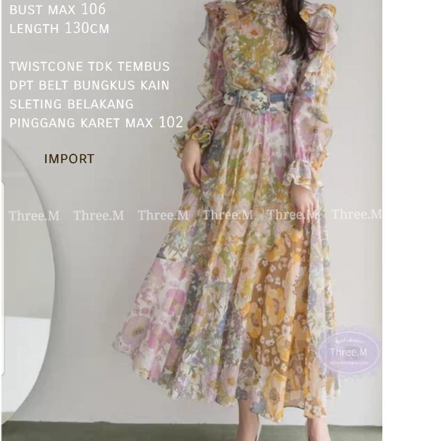 HFT✰ 4000 Dress Maxi Naomi Import 01 Pasti Laris