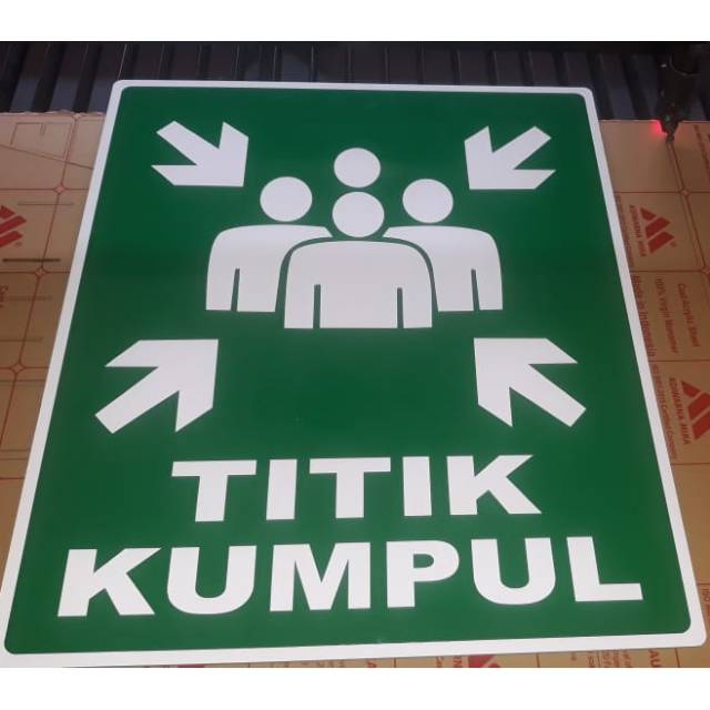 

Sign board akrilik titik kumpul uk. 50x60cm , sign label acrylic