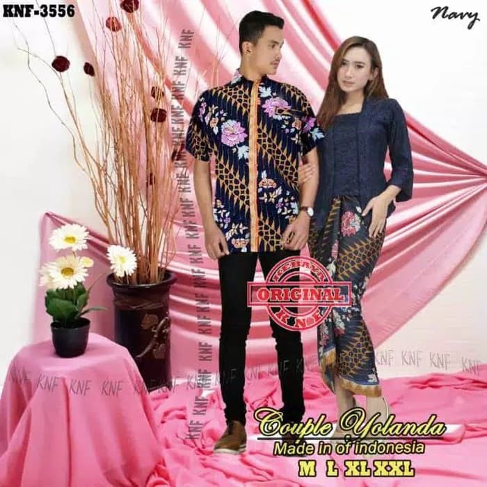 couple kebaya brukat kutubaru dan hem pendek trendy terbaruu