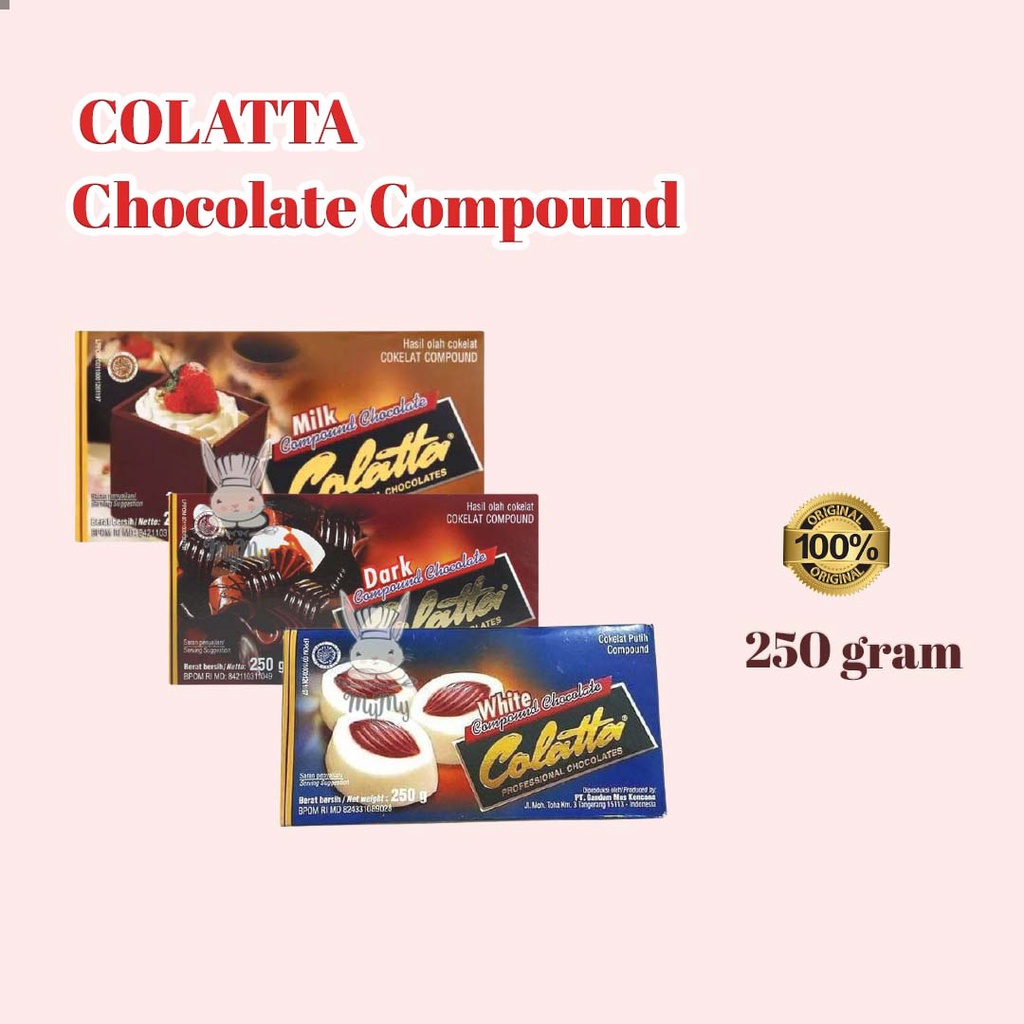 

COLATTA Chocolate Compound Dark,Milk,White 250 gr