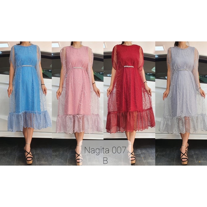 Tile Dress - Dress Brukat Nagita