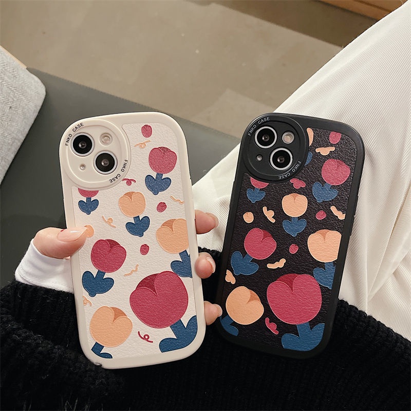 Round Phone Lens Design Tulip Pattern For IPhone 12 13 11 Pro Max X Xs Max Xr 7 8 Plus Silicone Phone Case Yjx4